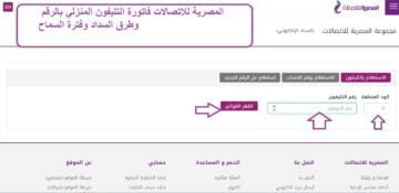 المصرية للاتصالات فاتورة التليفون المنزلي بالرقم وطرق السداد وفترة السماح عبر  billing.te.eg
