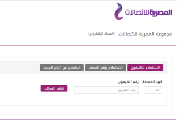 خطوات الاستعلام عن قيمة فاتورة التليفون الأرضي لشهر يناير 2020 عبر موقع الشركة المصرية للاتصالات