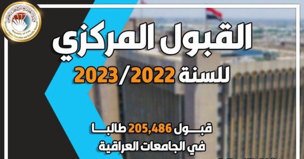 رابط نتائج القبول المركزي في العراق 2022/2023 بالرقم الامتحاني