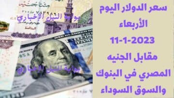 سعر الدولار اليوم الأربعاء 11-1-2023 مقابل الجنيه المصري في البنوك المصرية واقترابه من حاجز 28 جنيه