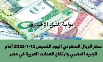 سعر الريال السعودي اليوم الخميس 12-1-2023 أمام الجنيه المصري وارتفاع العملات العربية في مصر