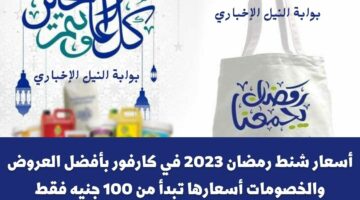 أسعار شنط رمضان 2023 في كارفور بأفضل العروض والخصومات أسعارها تبدأ من 100 جنيه فقط