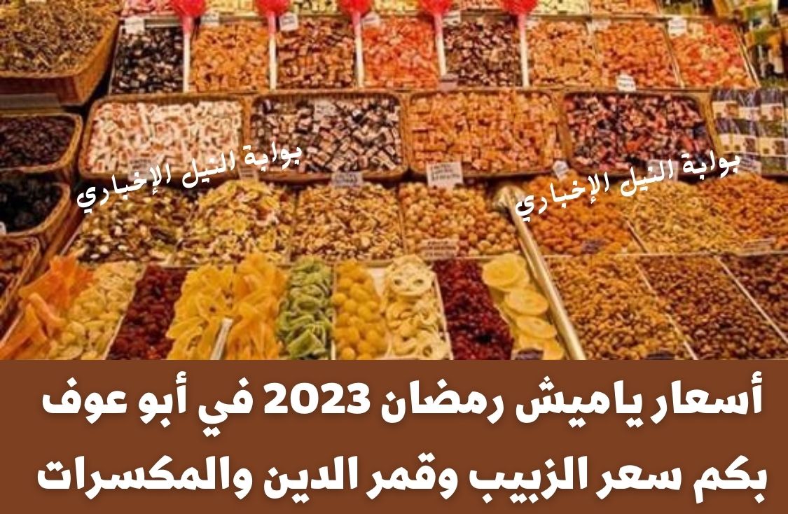 أسعار ياميش رمضان 2023 في أبو عوف بكم سعر الزبيب وقمر الدين والمكسرات